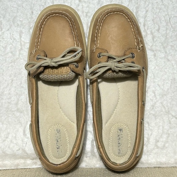 Sperry Womens Tan Leather Top-Sider Laguna Boat Deck Slip On Casual Shoes SZ 7.5 - Picture 5 of 11